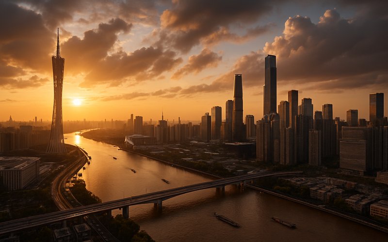 Skyline de Guangzhou — Capital da Manufatura